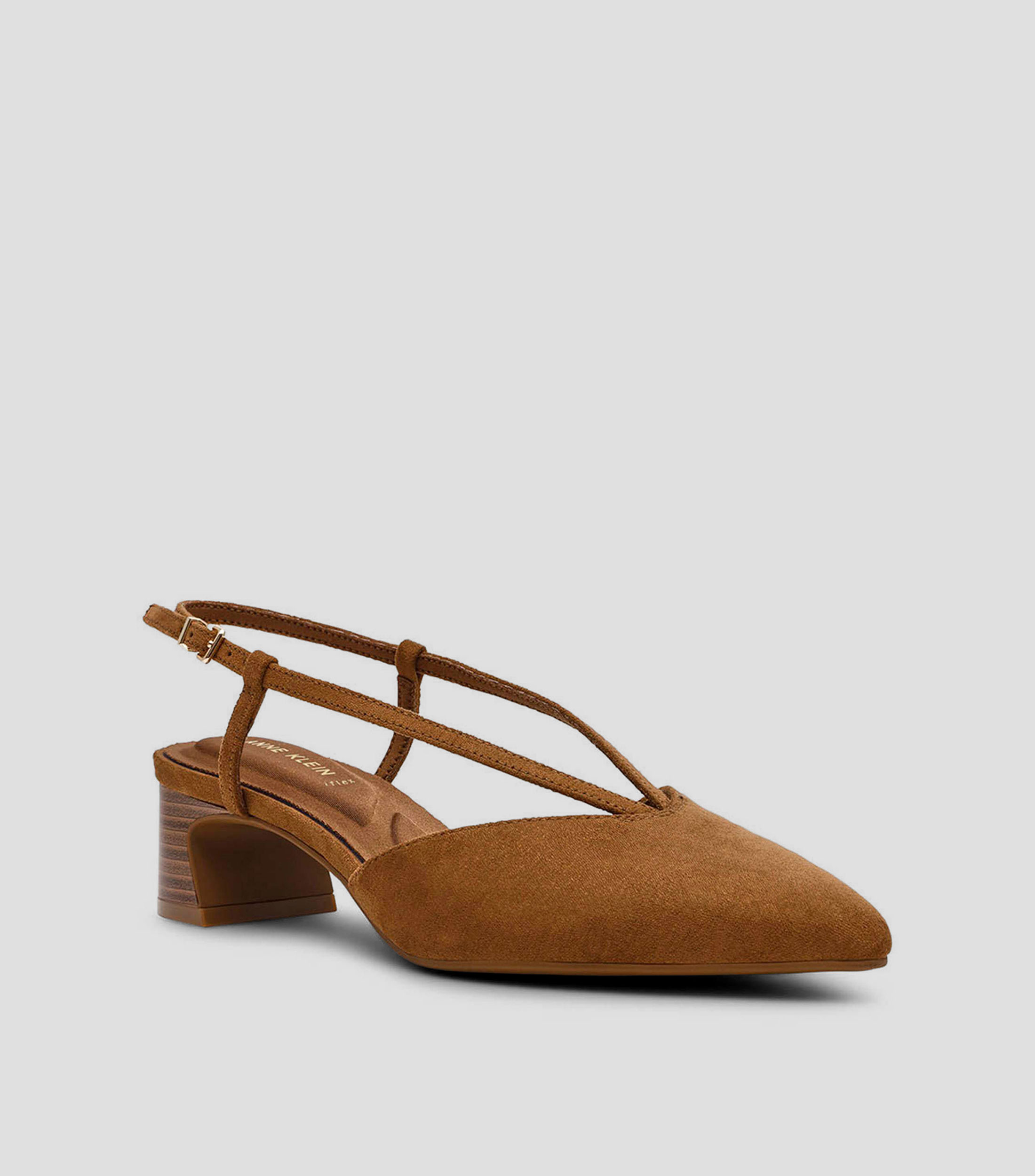 Zapatillas slingback con tacón ancho Mujer